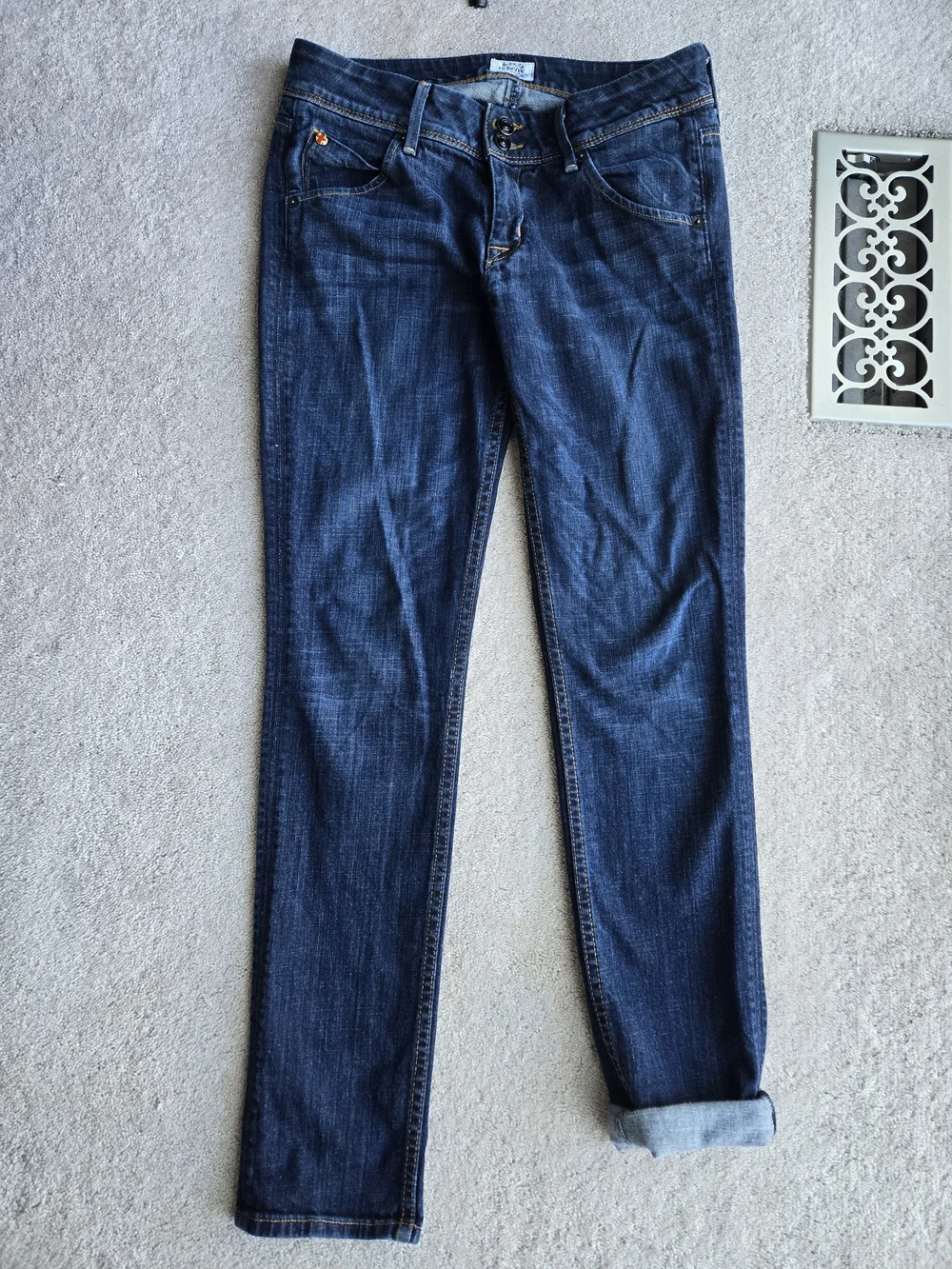 Hudson Jeans Women's Straight Dark Blue Denim - Picture 8 of 9